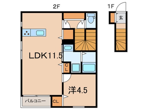 Kパラッツォパールブリッジの物件間取画像